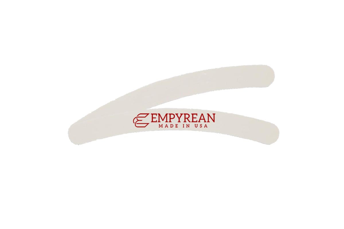 7" X 3/4" White Curved